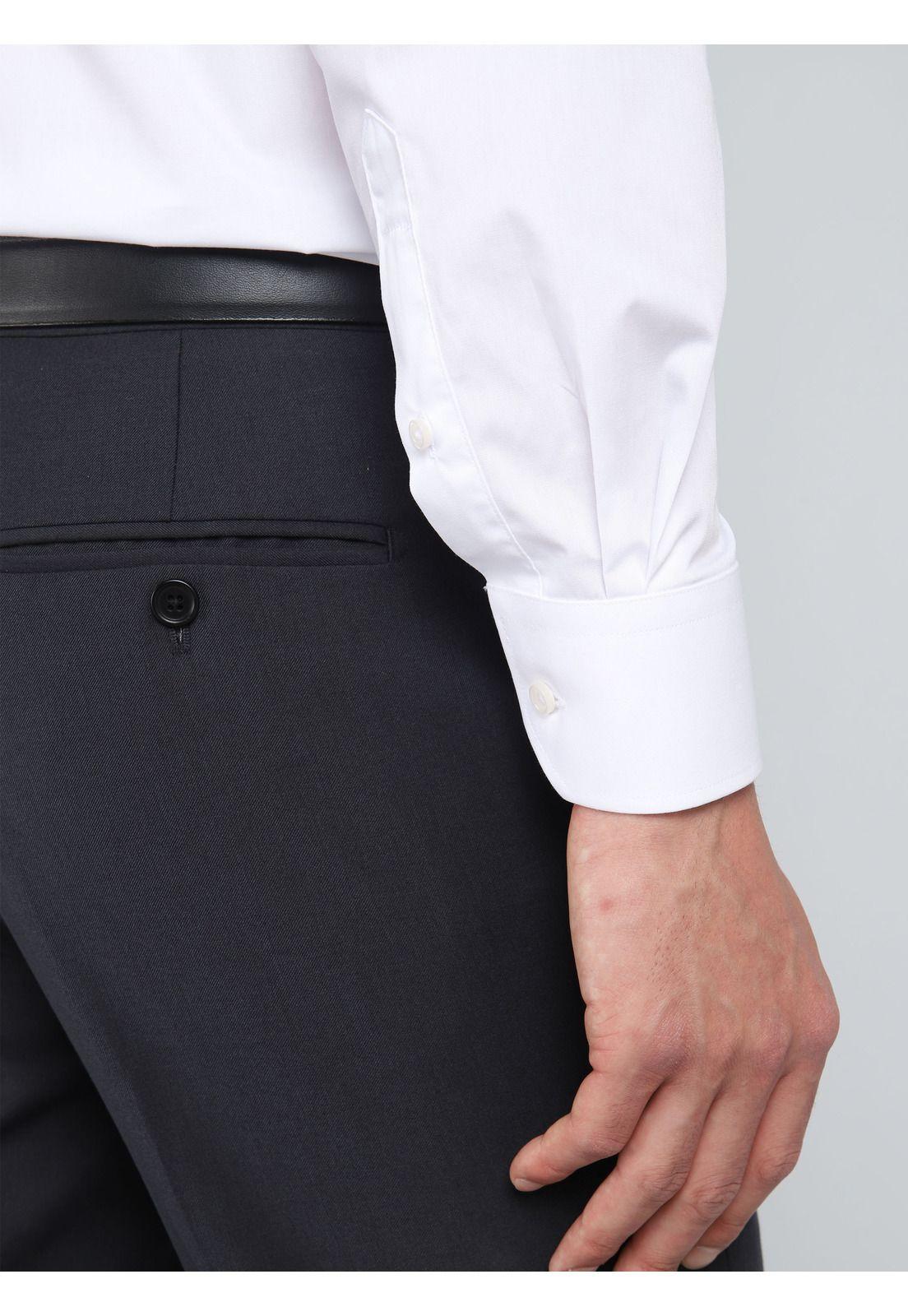 Camisa Hombre Arrow Cuello Italiano Blanca Tailored Fit-5