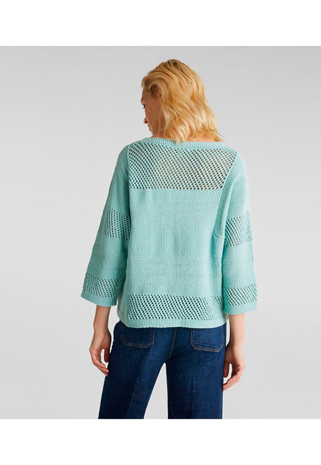 Con lino: sweater diseño calado-1