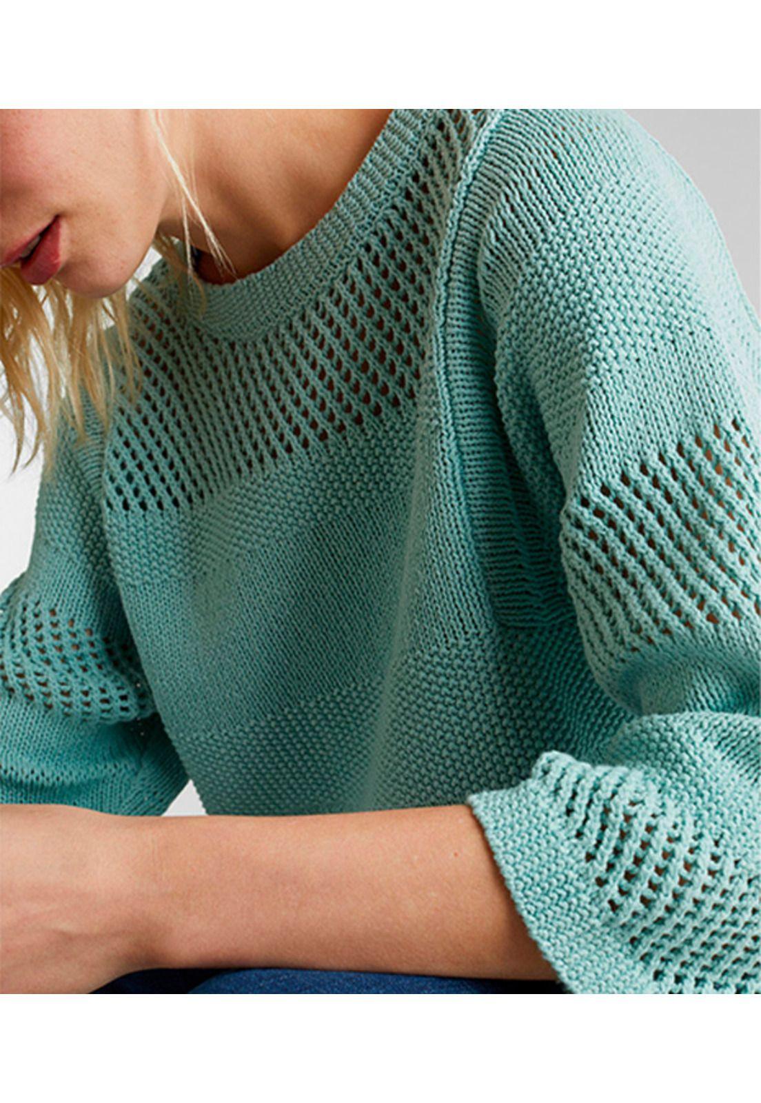 Con lino: sweater diseño calado-2