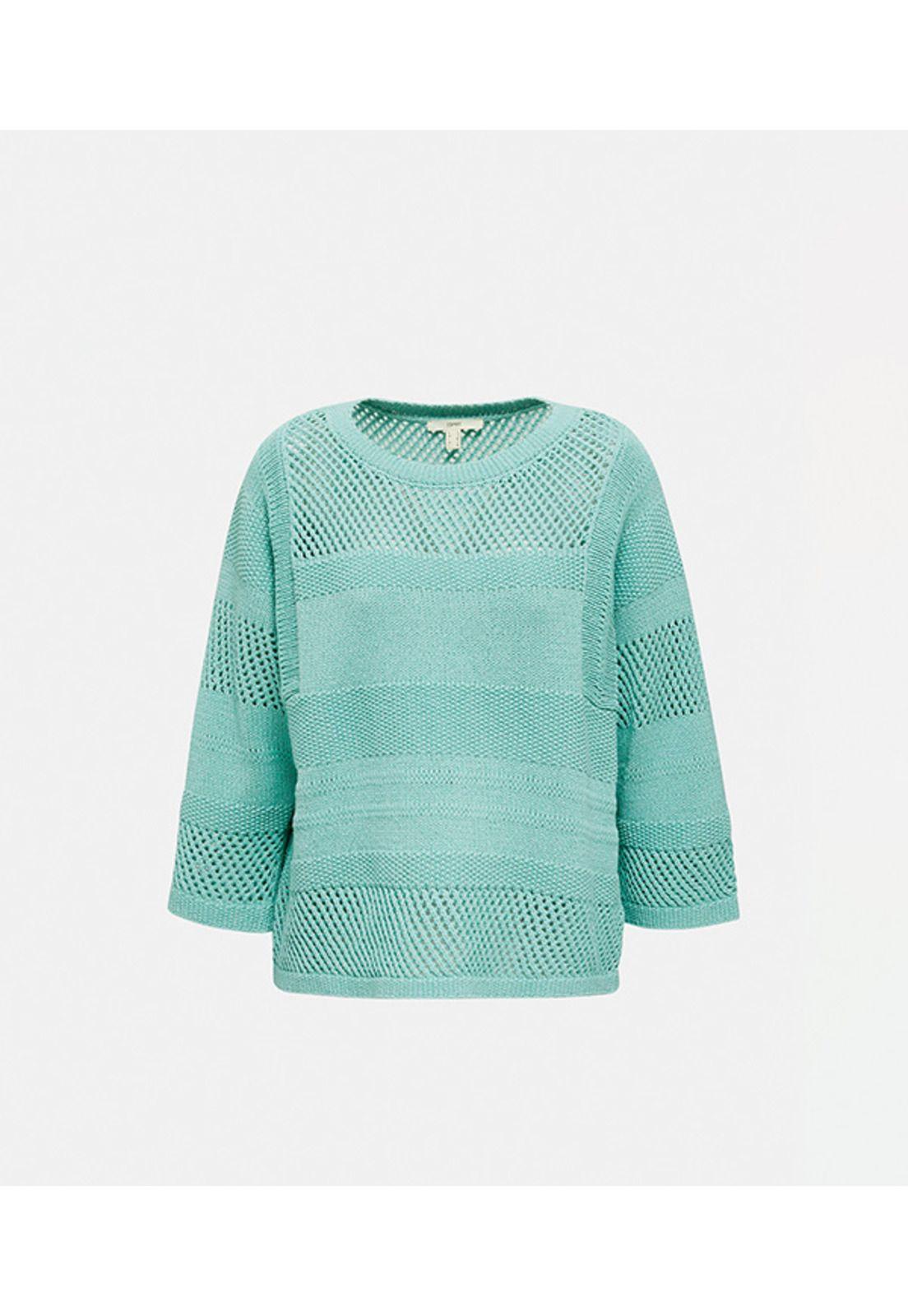 Con lino: sweater diseño calado-3