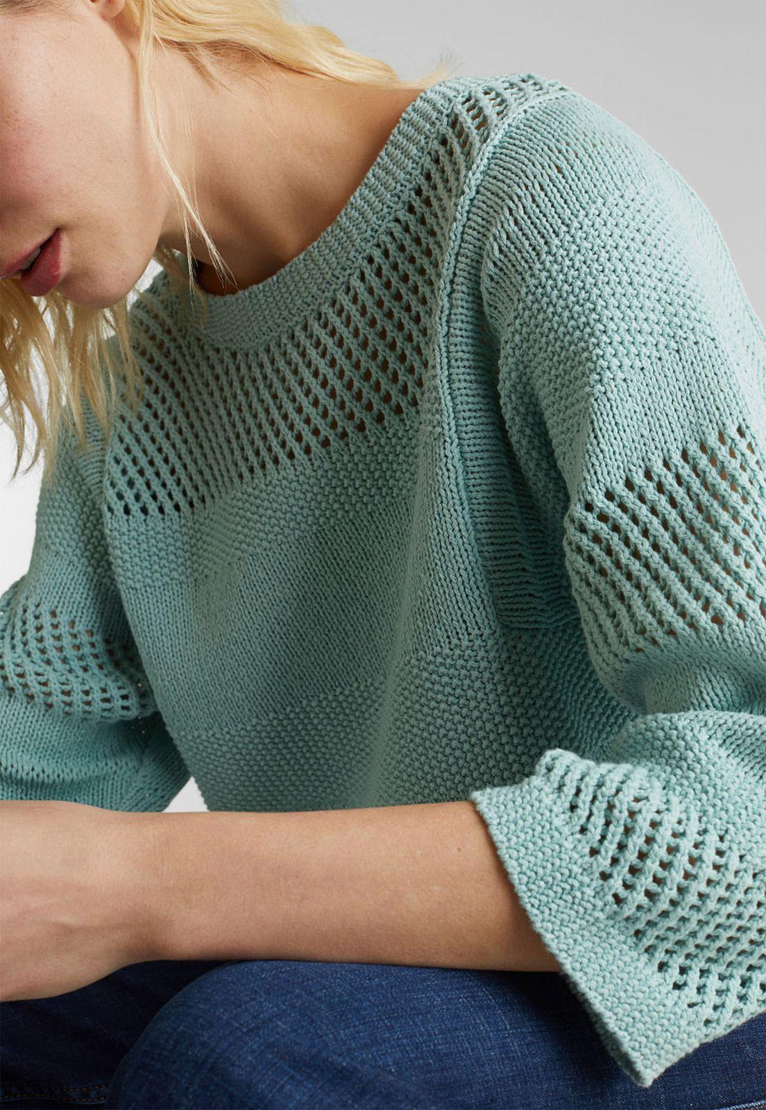 Con lino: sweater diseño calado-6