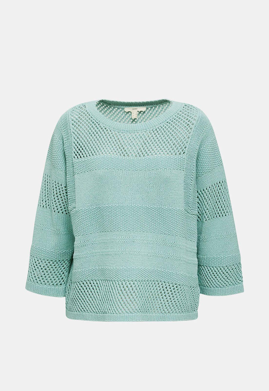 Con lino: sweater diseño calado-7