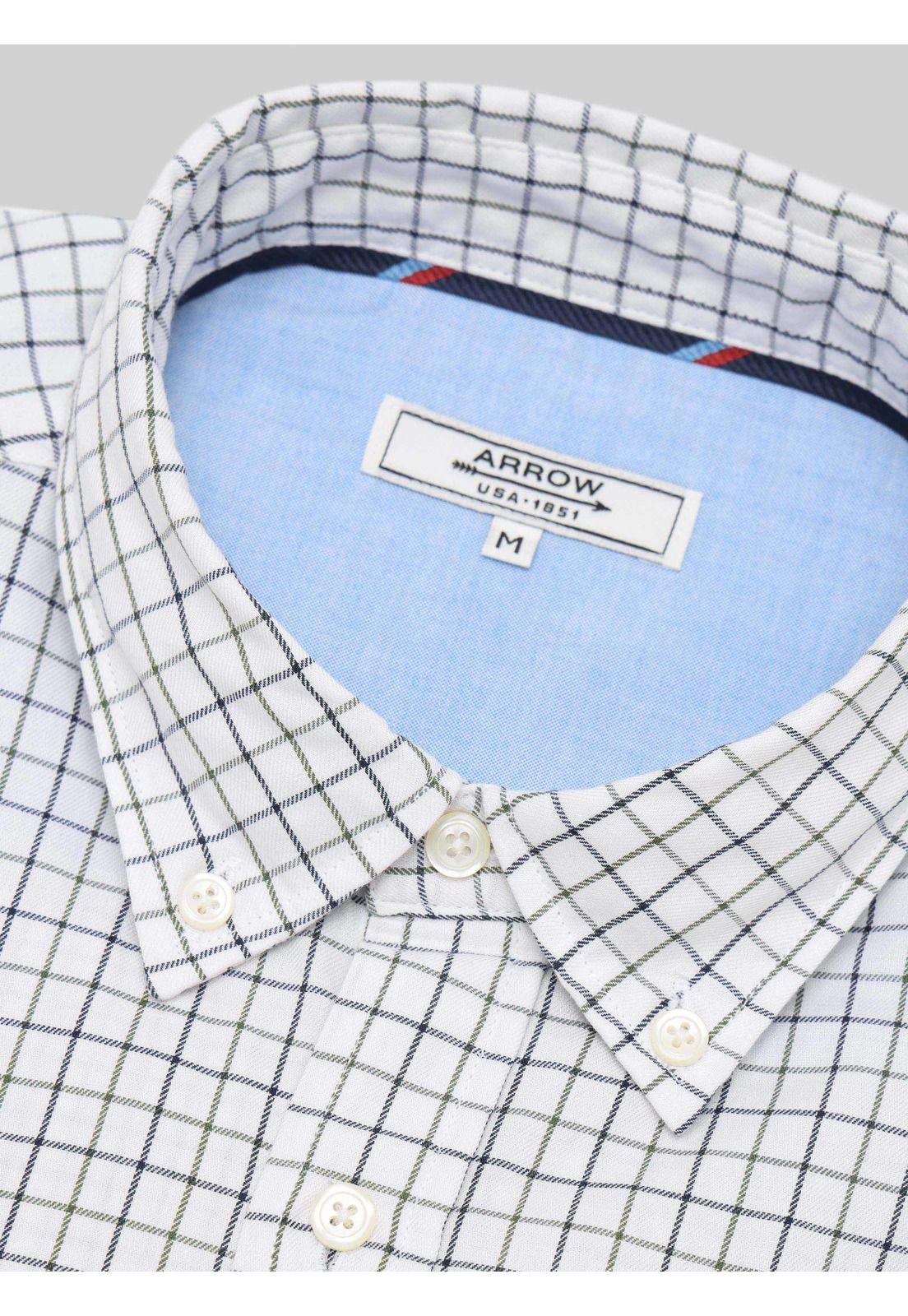 Camisa A Cuadros Regular Fit Verde Arrow CM33004VE-4
