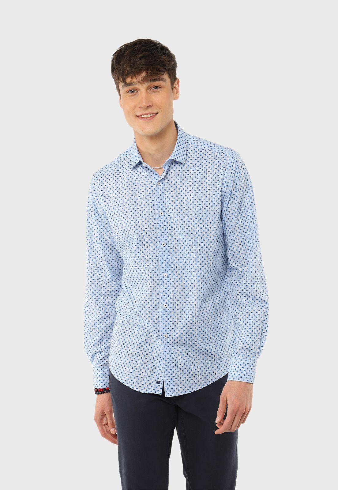 Camisa Manga Larga Floreada Guy Laroche-0