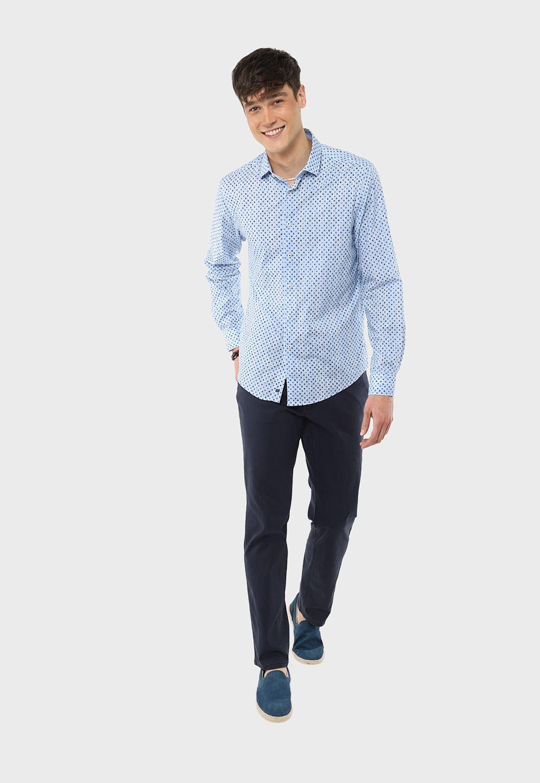 Camisa Manga Larga Floreada Guy Laroche-3
