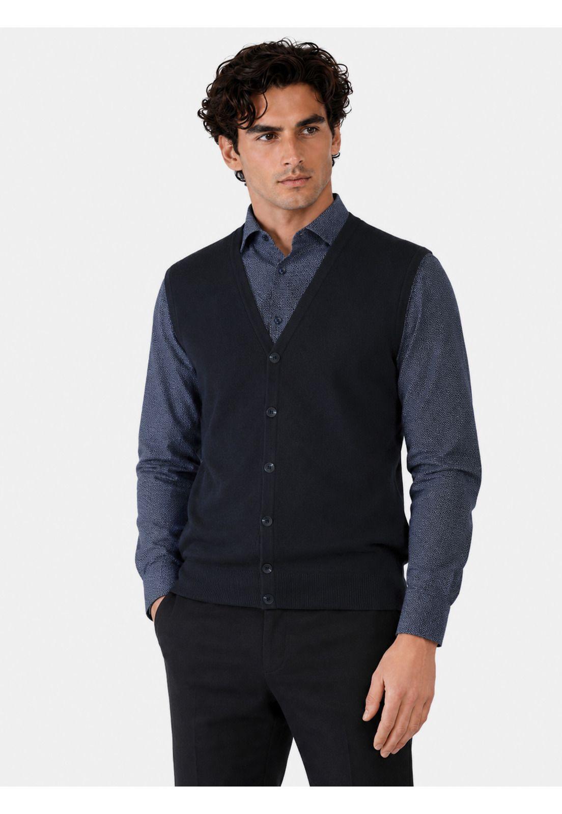 Sweater Sin Mangas Regular Fit Azul Marino Arrow SW34087NB-0