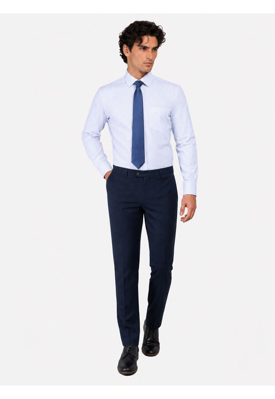 Camisa Formal Rayas Slim Fit Azul Arrow ARM0648AZ-3