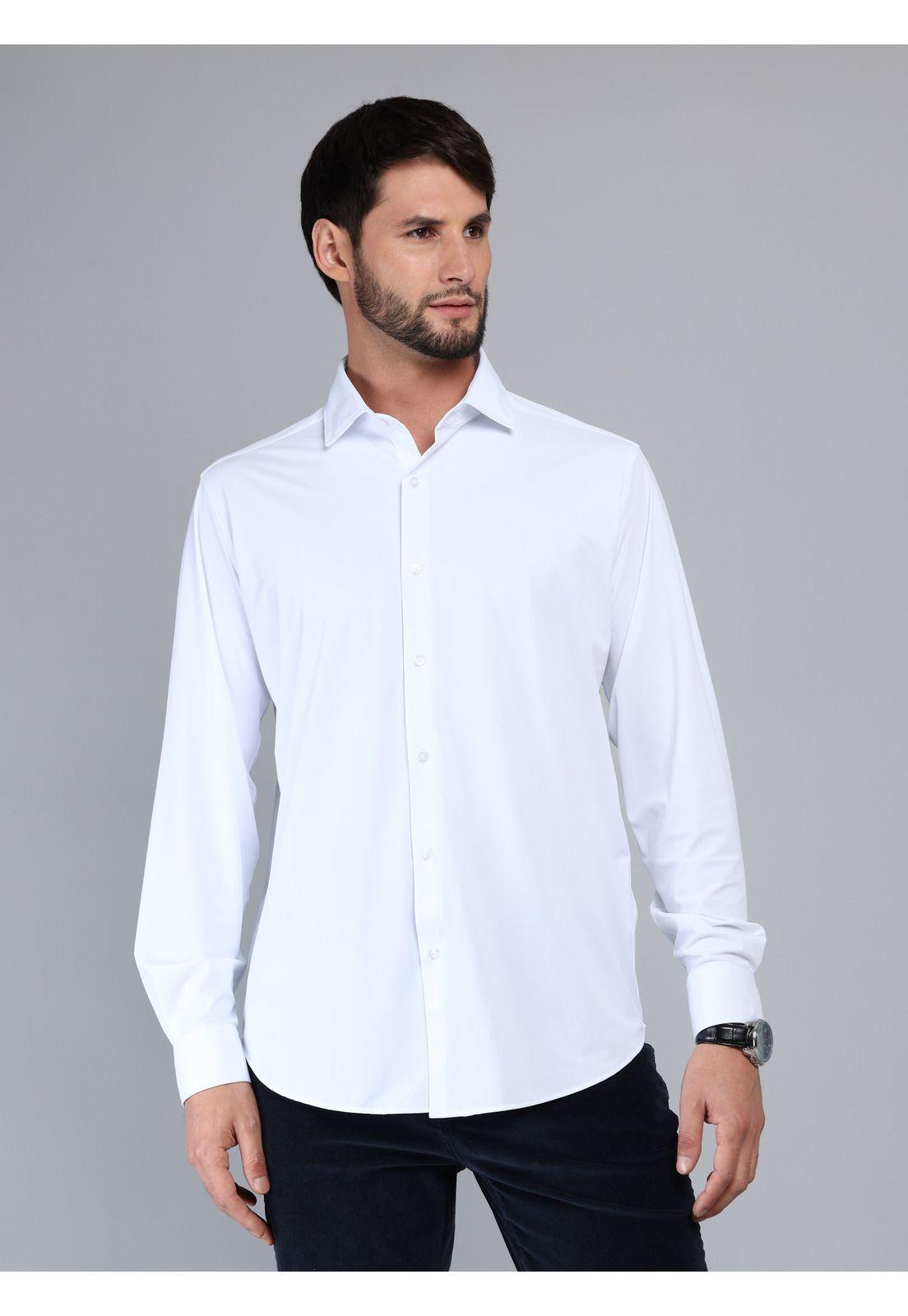 Camisa Ultra Spandex Regular Fit Blanco Arrow CM33055BL-0