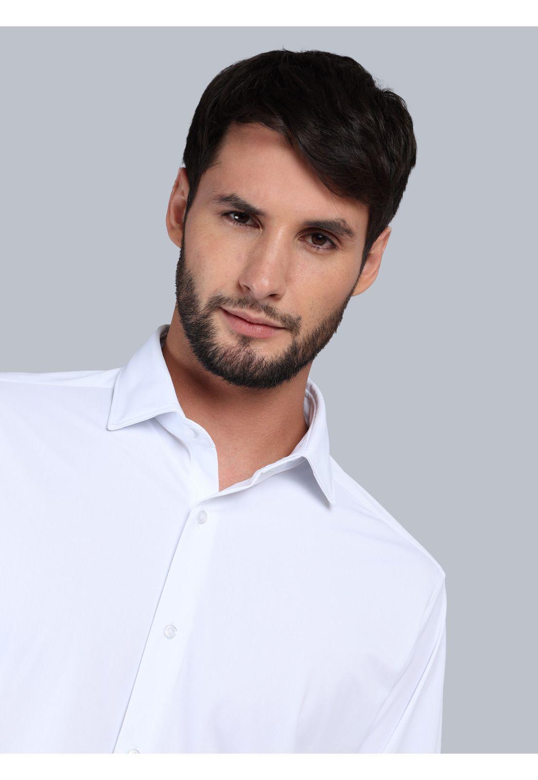 Camisa Ultra Spandex Regular Fit Blanco Arrow CM33055BL-2