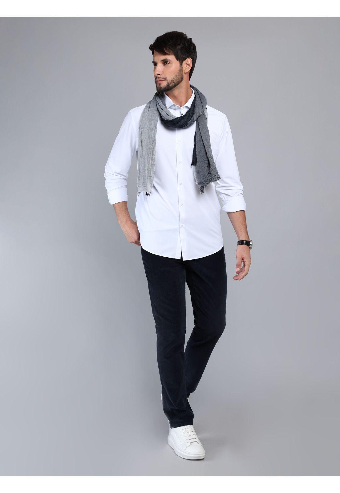 Camisa Ultra Spandex Regular Fit Blanco Arrow CM33055BL-3