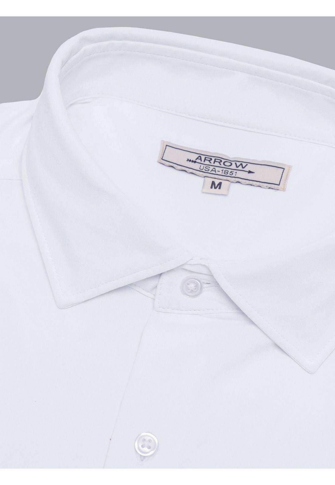 Camisa Ultra Spandex Regular Fit Blanco Arrow CM33055BL-4