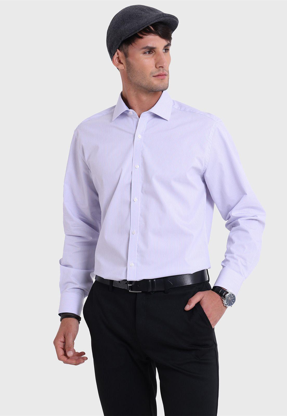 Camisa Formal Spandex Rayas Arrow-0