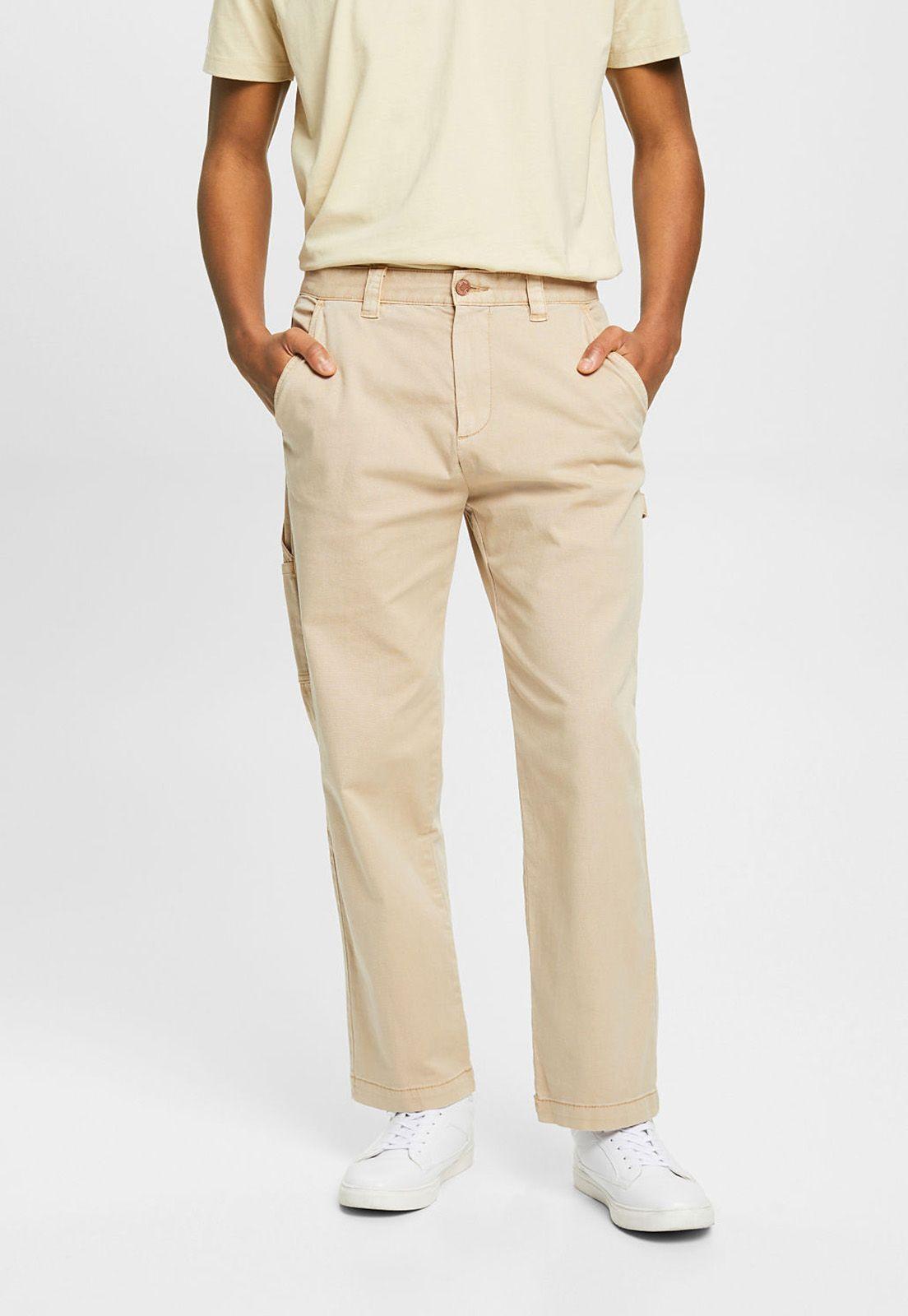 Pantalon Cargo De Corte Ajustado Hombre Esprit-0