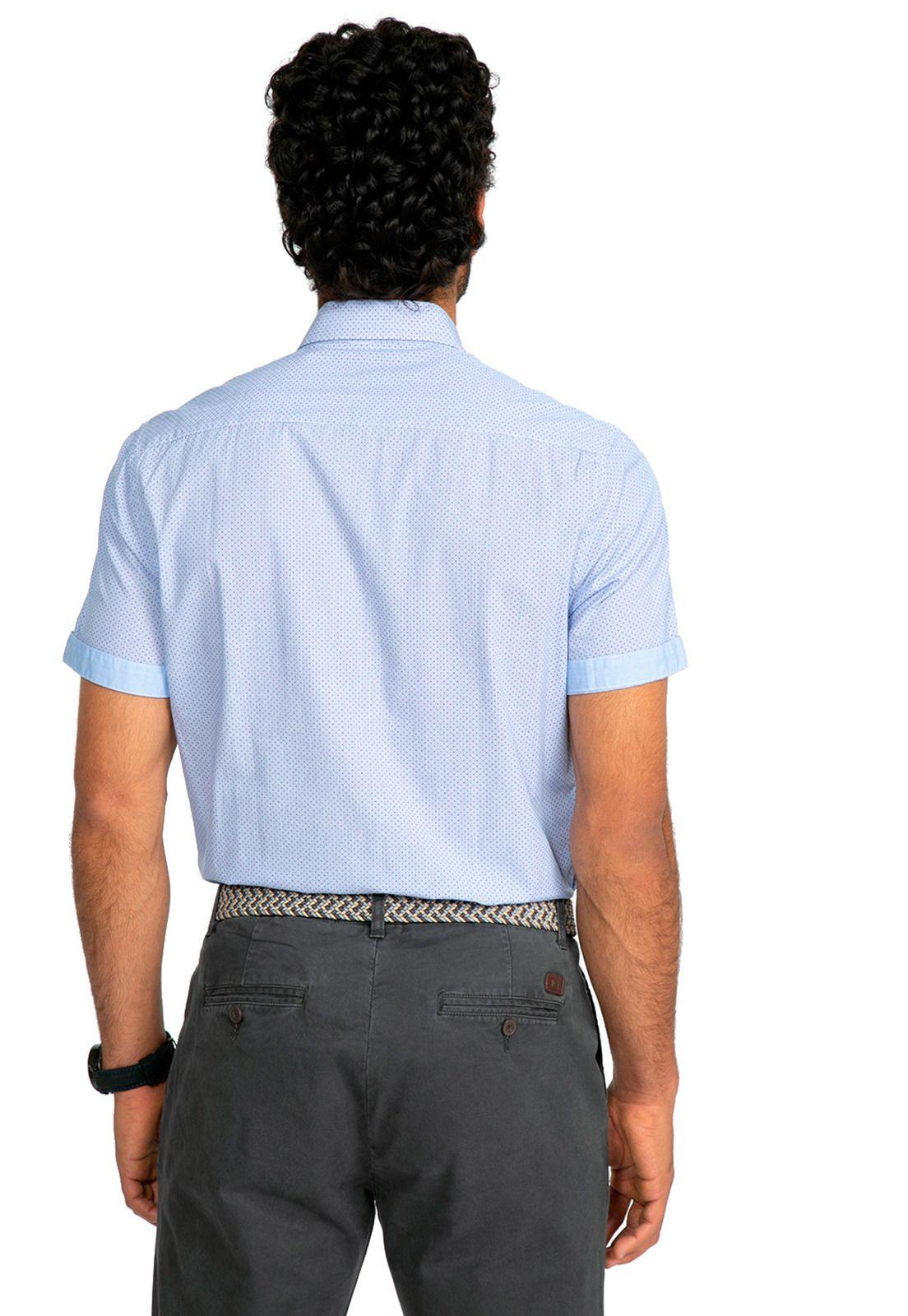 Camisa Manga Corta Celeste-1