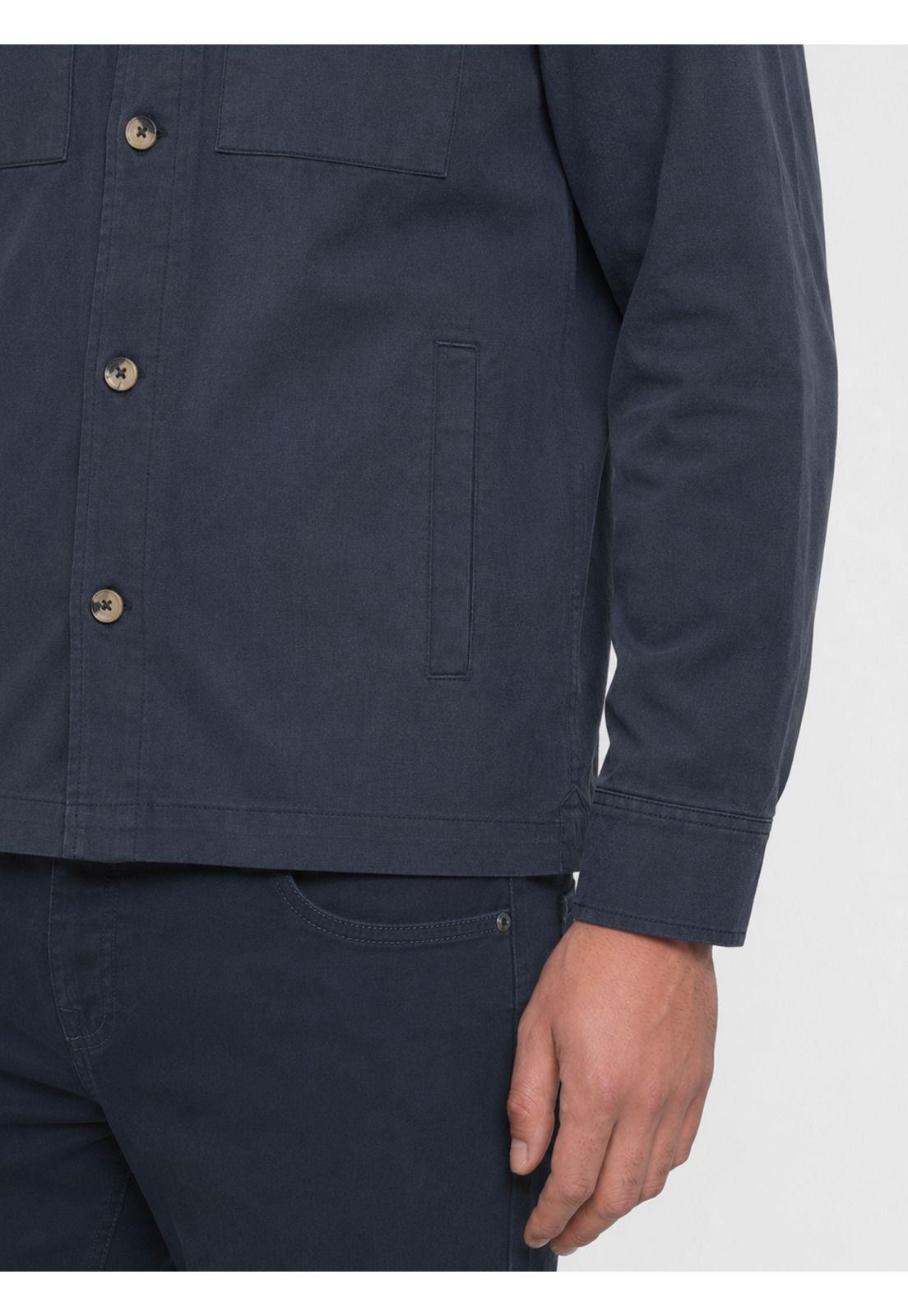 Sobrecamisa Lino-Algodón Regular Fit Azul Marino Piero Butti PBDVF64NB-4