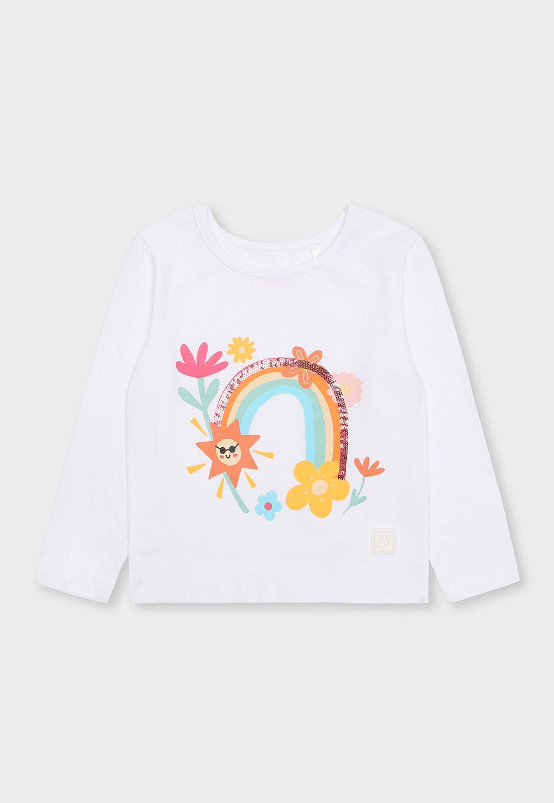 Polera De Manga Larga Niña Osito OPOAI25BL-0