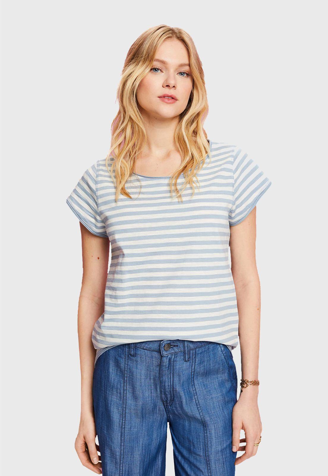 Polera De Algodón A Rayas Mujer Esprit 043EE1K349-0