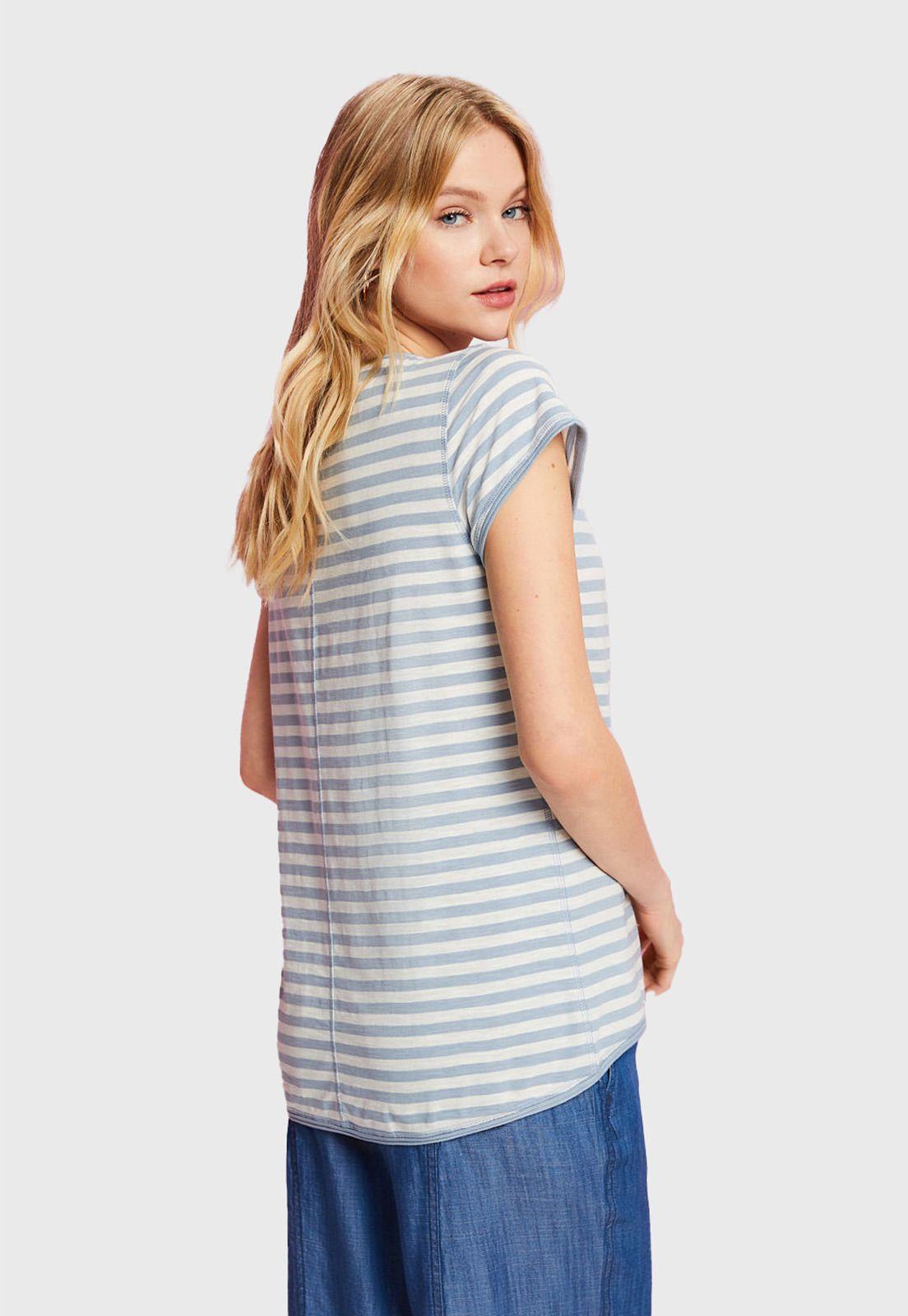 Polera De Algodón A Rayas Mujer Esprit 043EE1K349-1