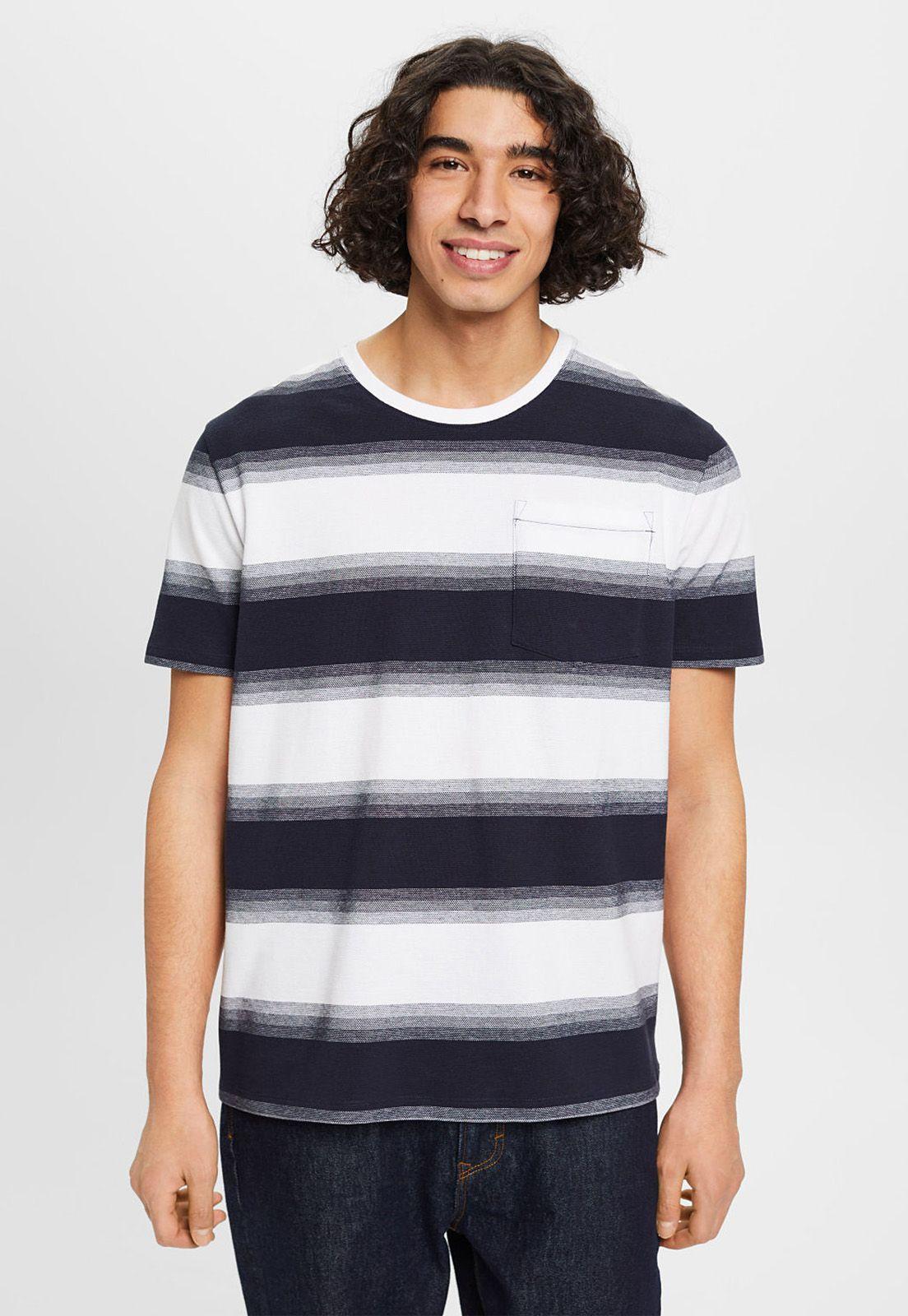 Polera A Rayas Manga Corta Hombre Esprit 023EE2K312-0