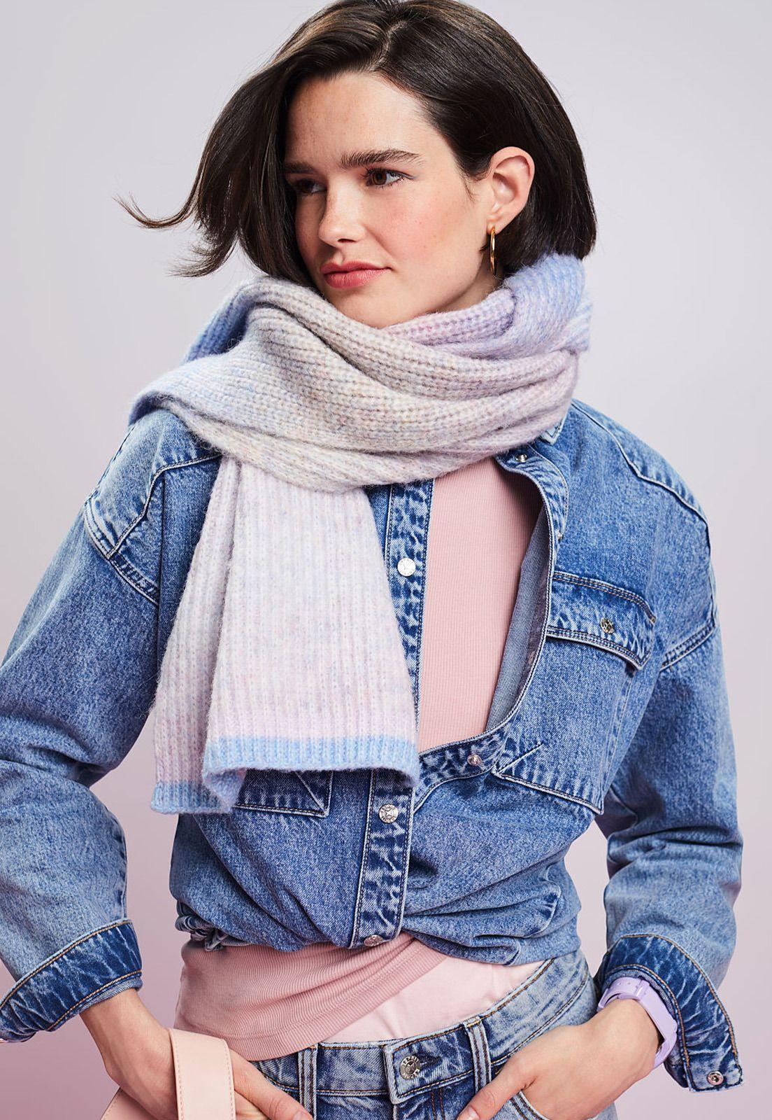 Bufanda de punto con diseño de rayas Mujer Esprit-2