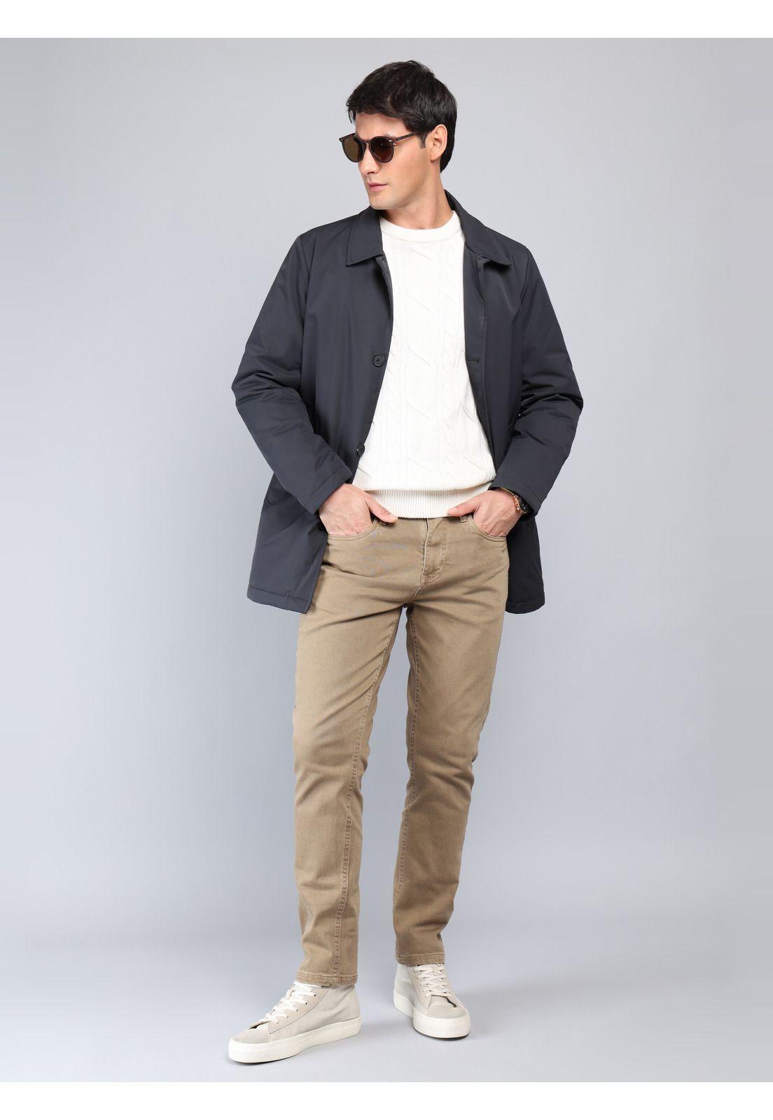 Chaqueta Lisa Regular Fit Azul Marino Soviet SCIG098NB-3