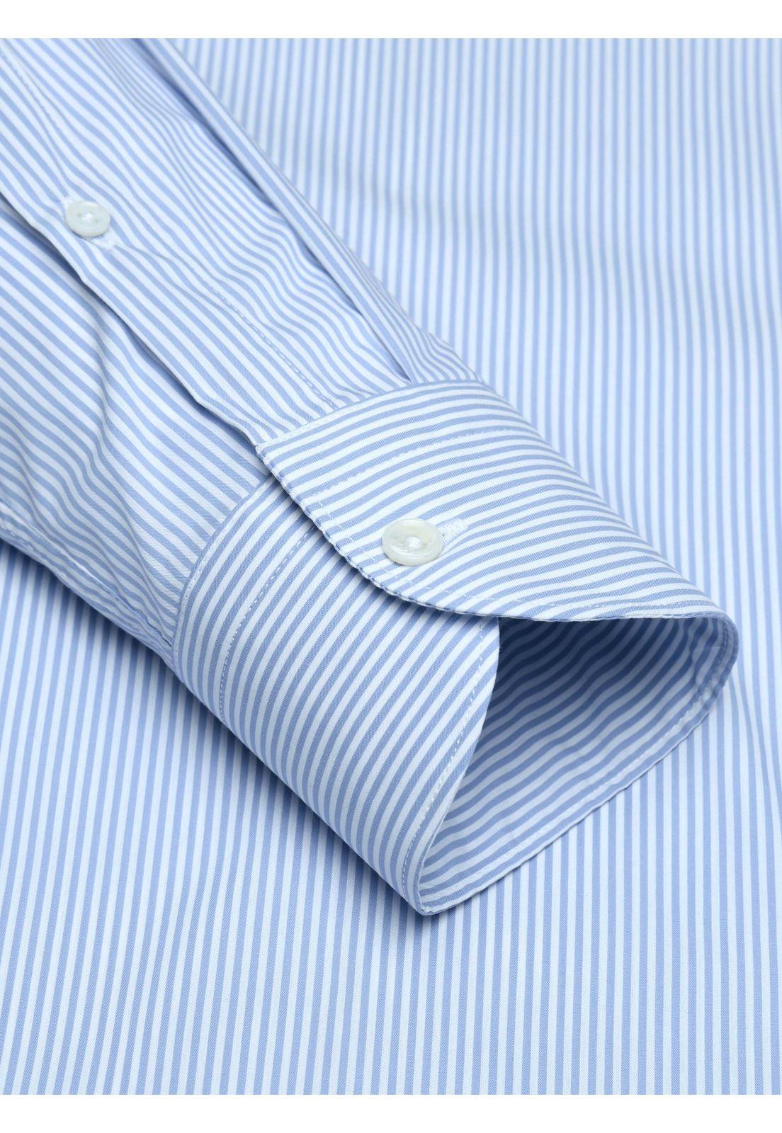 Camisa A Rayas Spandex Slim Fit Celeste Arrow CMI3410CE-5