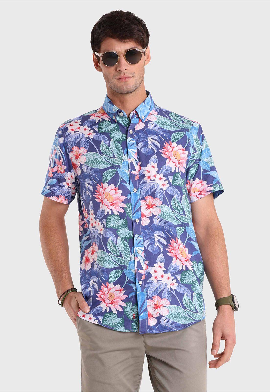 Camisa Floreada Manga Corta Arrow-0