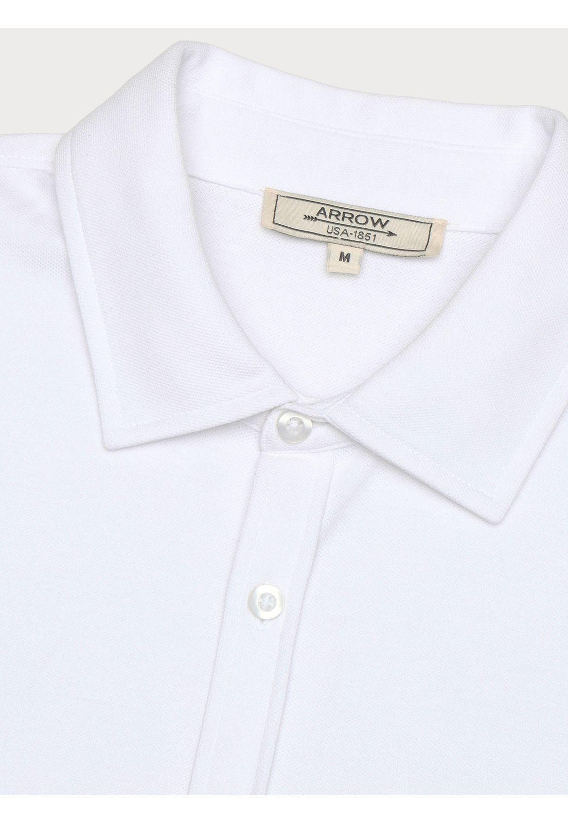Camisa Pique Spandex Regular Fit Blanco Arrow CM34065BL-4