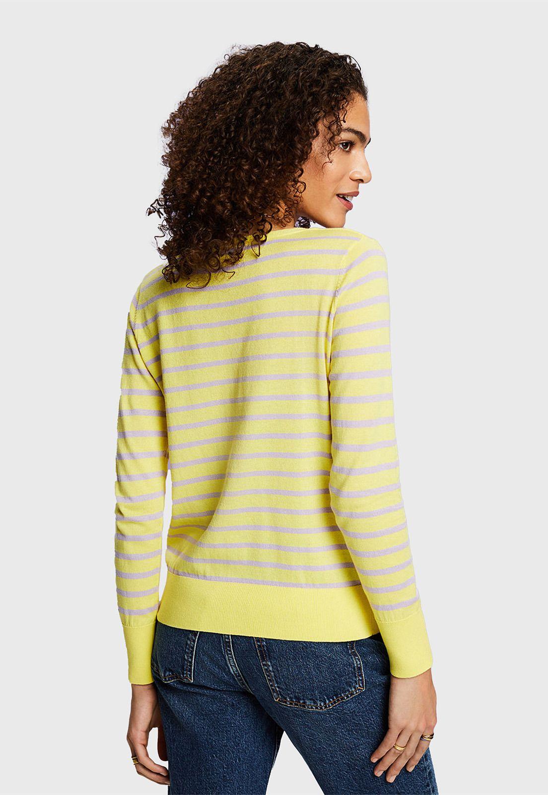 Sweater A Rayas De Algodón Mujer Esprit 994EE1I305-1