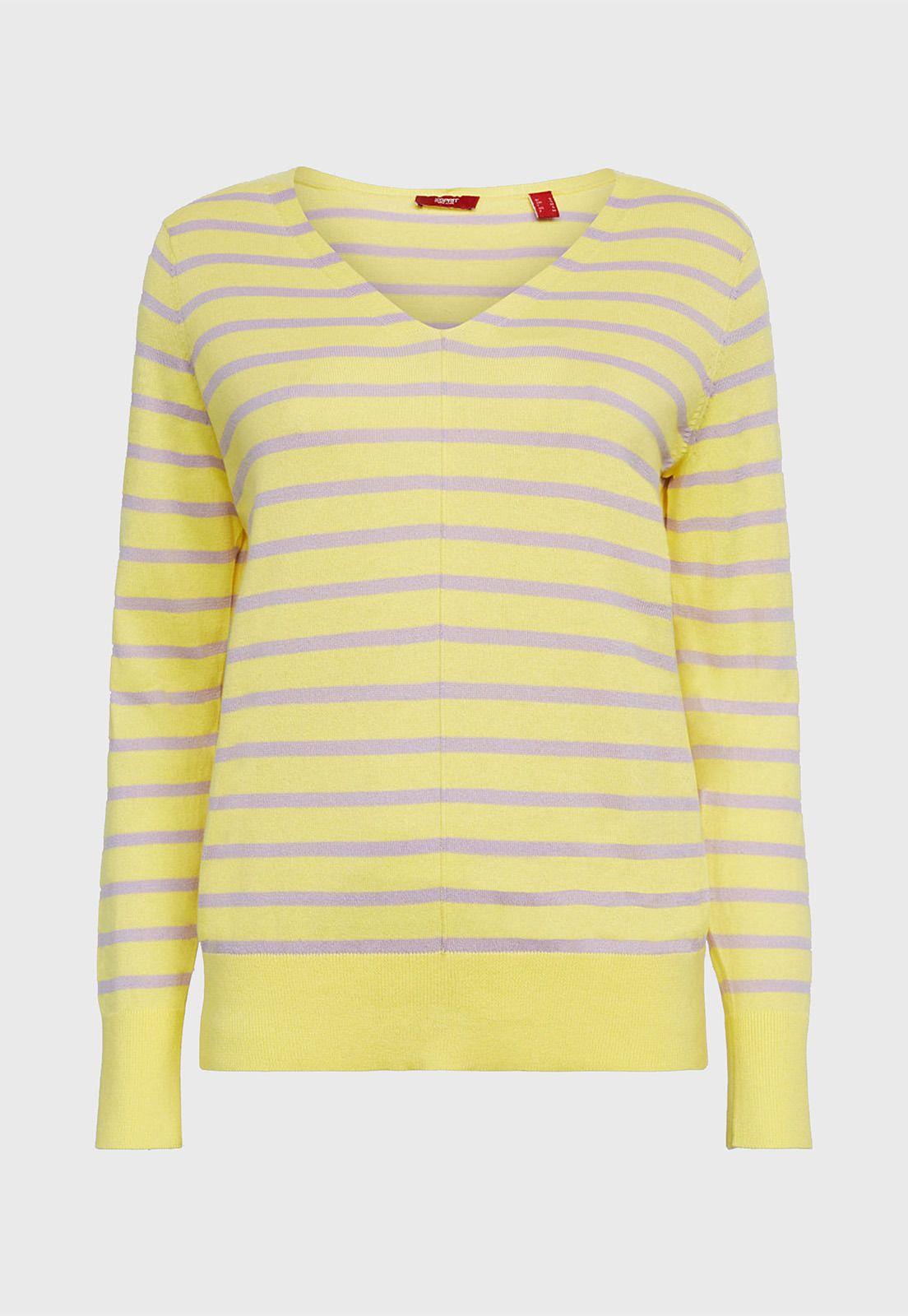 Sweater A Rayas De Algodón Mujer Esprit 994EE1I305-4