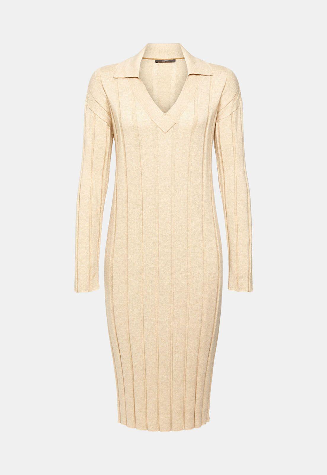 Vestido Midi Acanalado Mujer Esprit-3