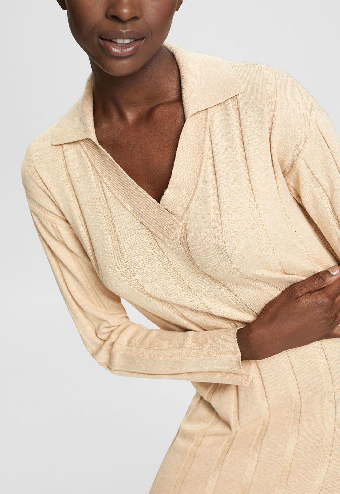 Vestido Midi Acanalado Mujer Esprit-2