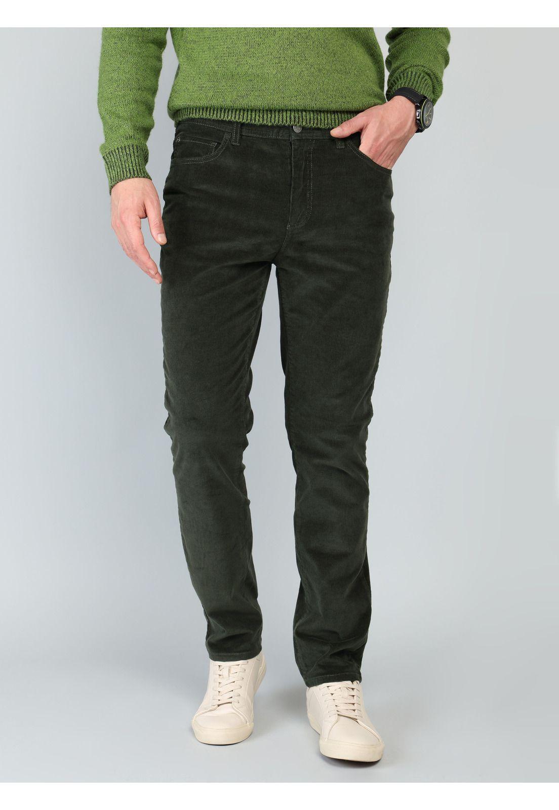 Pantalón Cotelé Spandex Regular Fit Verde Arrow PA33070VE-0
