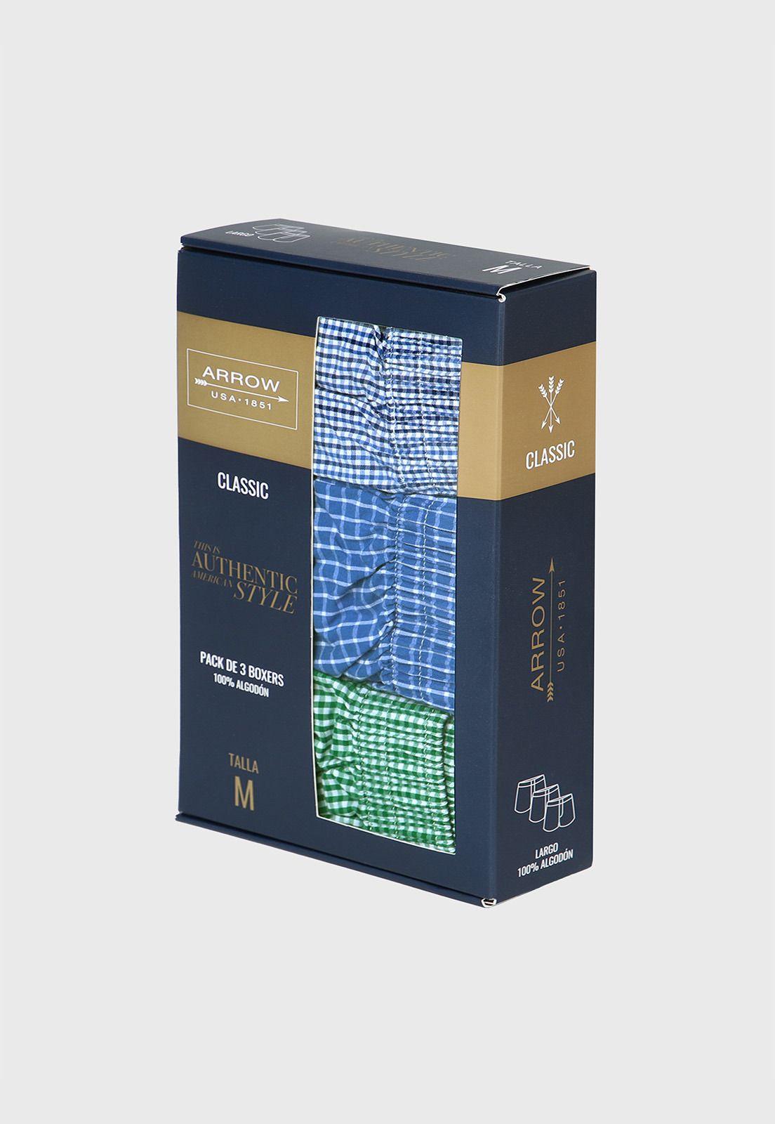 Boxer Medio 3 Unidades Classic Arrow-4