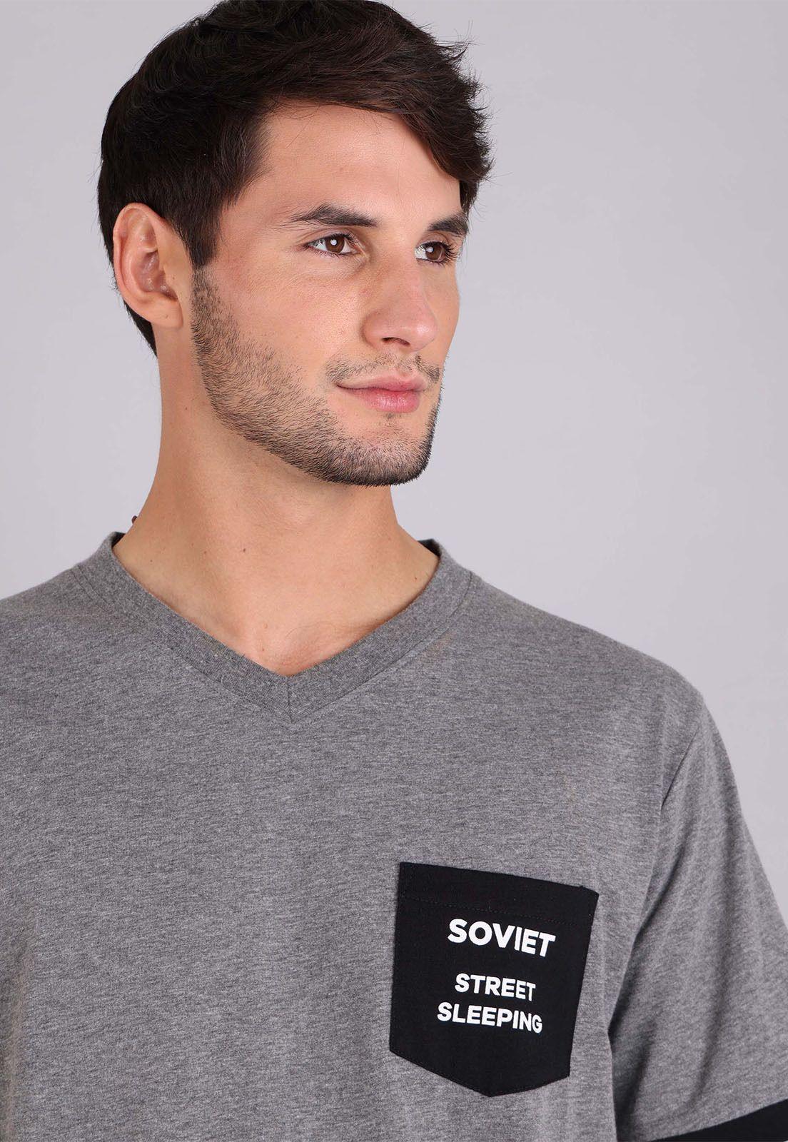 Pijama Corto Hombre Soviet SPH2406GR-2