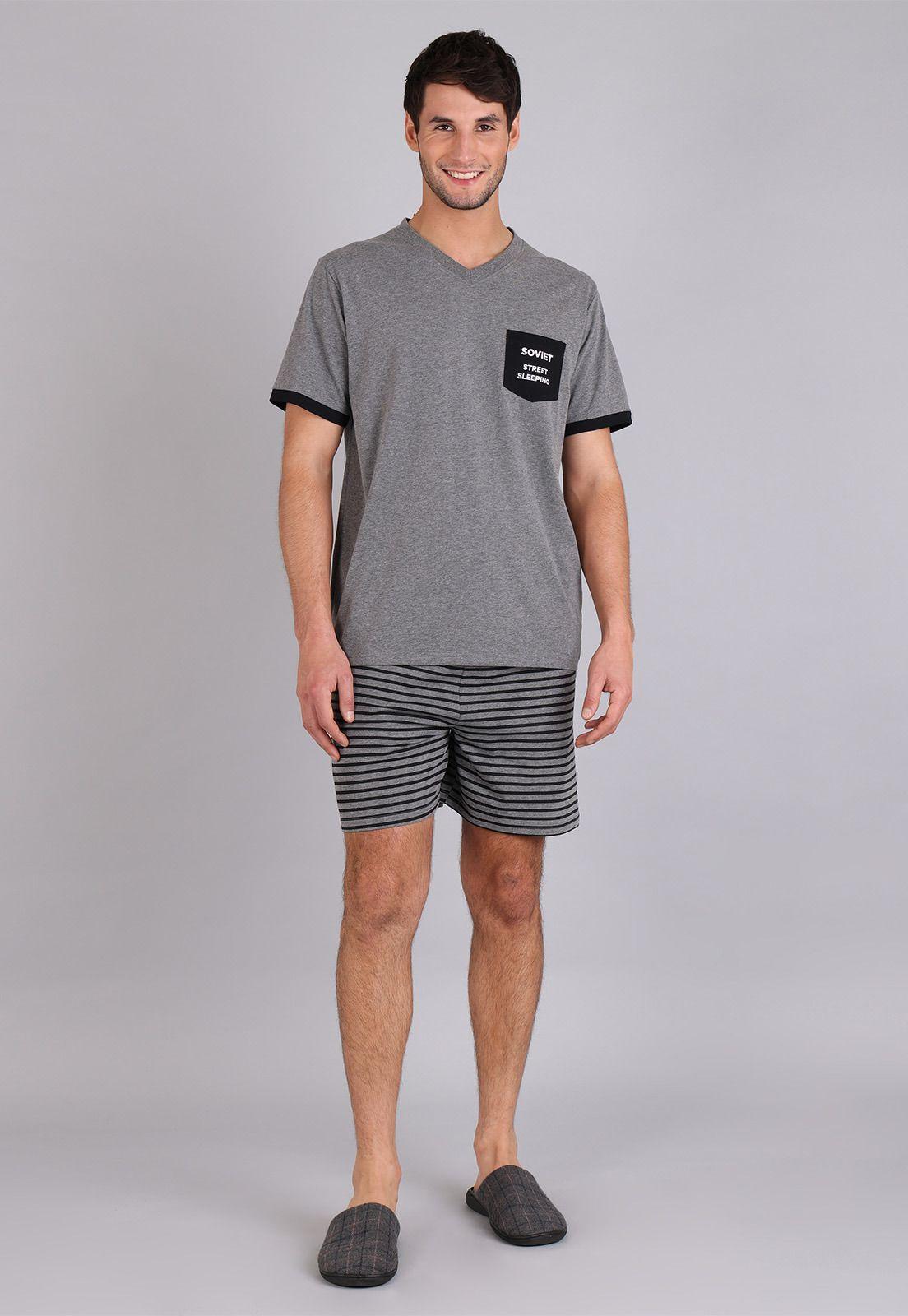 Pijama Corto Hombre Soviet SPH2406GR-4