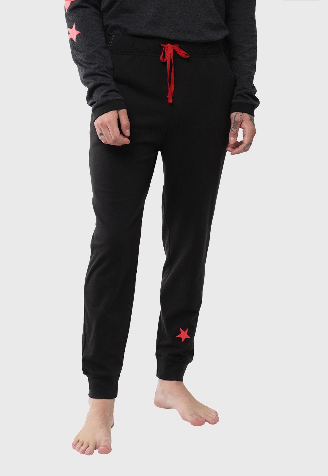 Pijama Largo Gris Oscuro-2