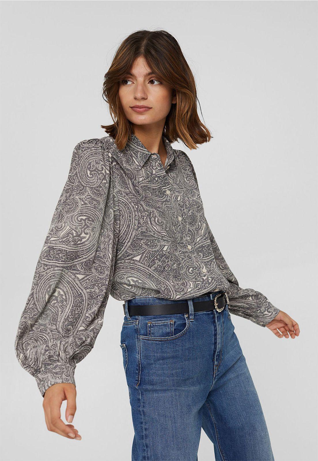 Blusa Manga Larga Estampada Esprit-0