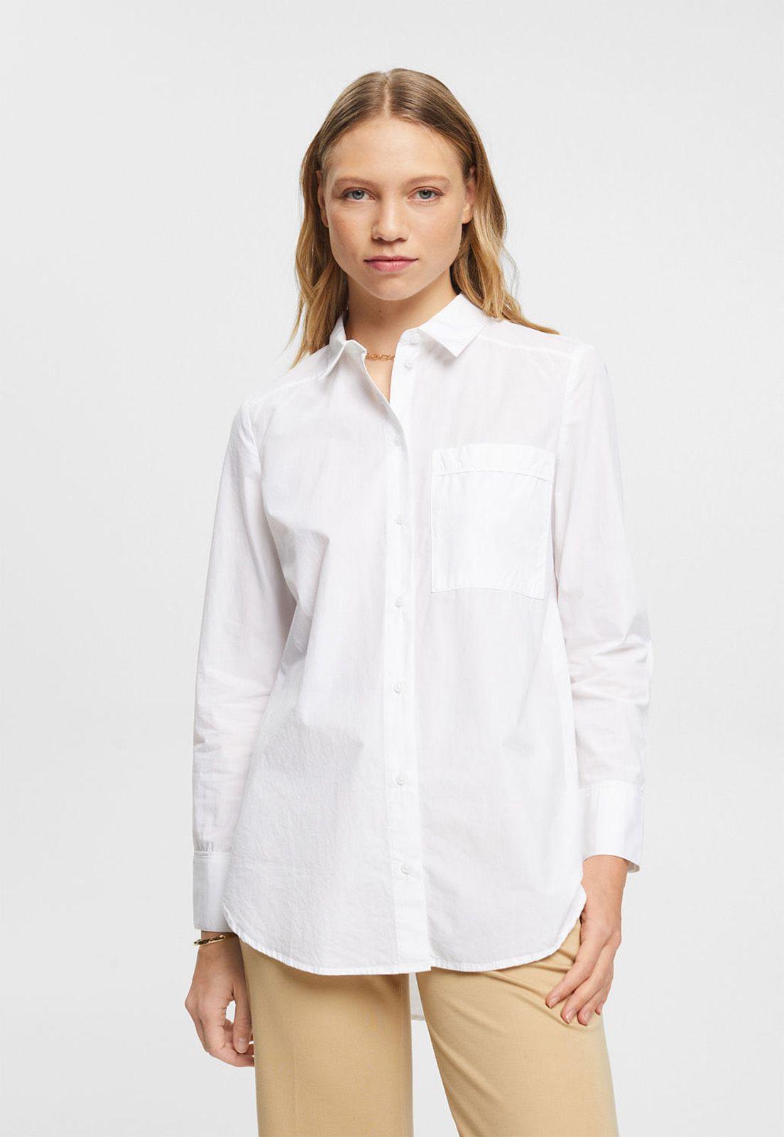 Camisa de Algodón Clásica Mujer Esprit-0