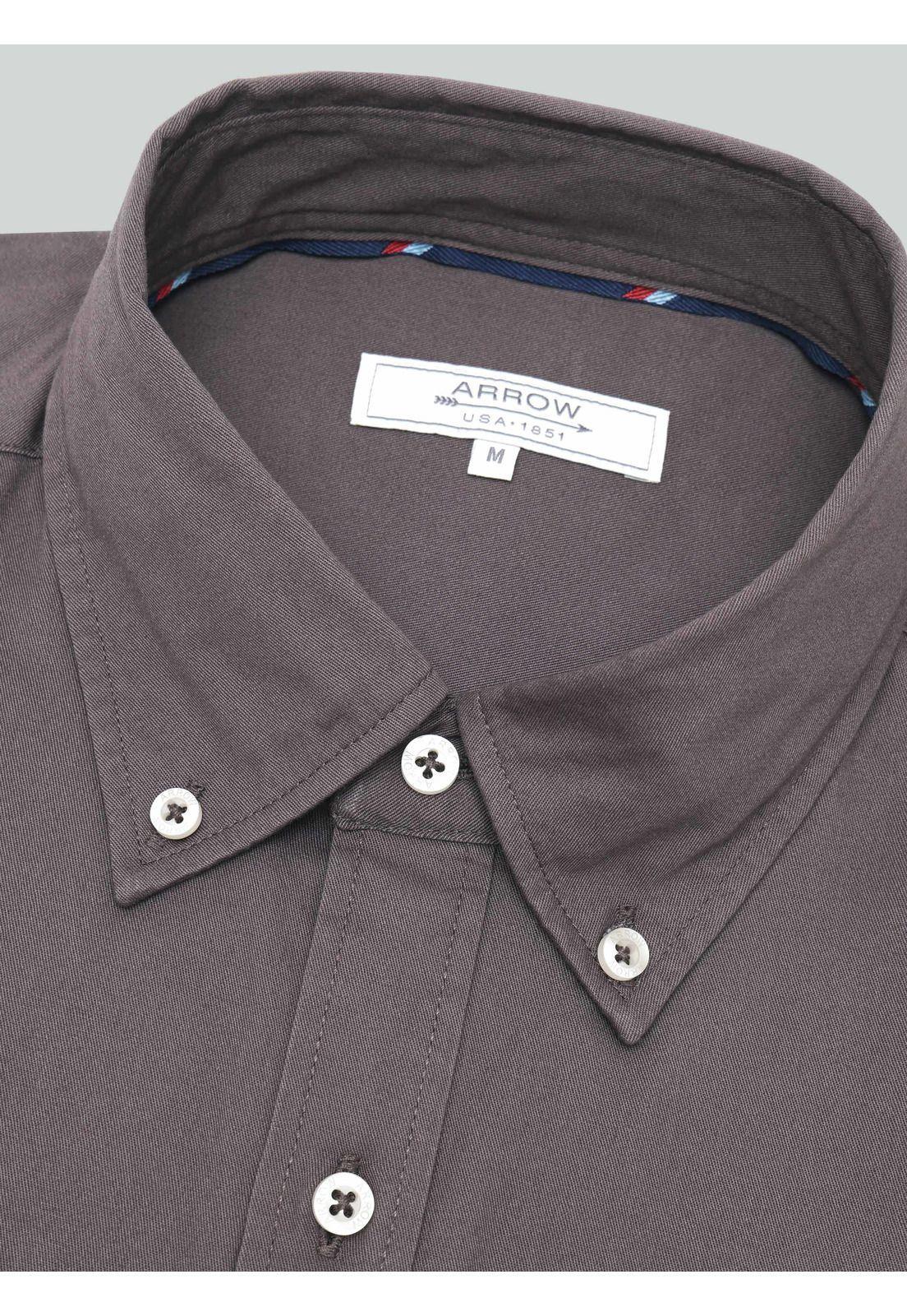 Camisa Lisa Regular Fit Burdeo Arrow CM33040BU-4