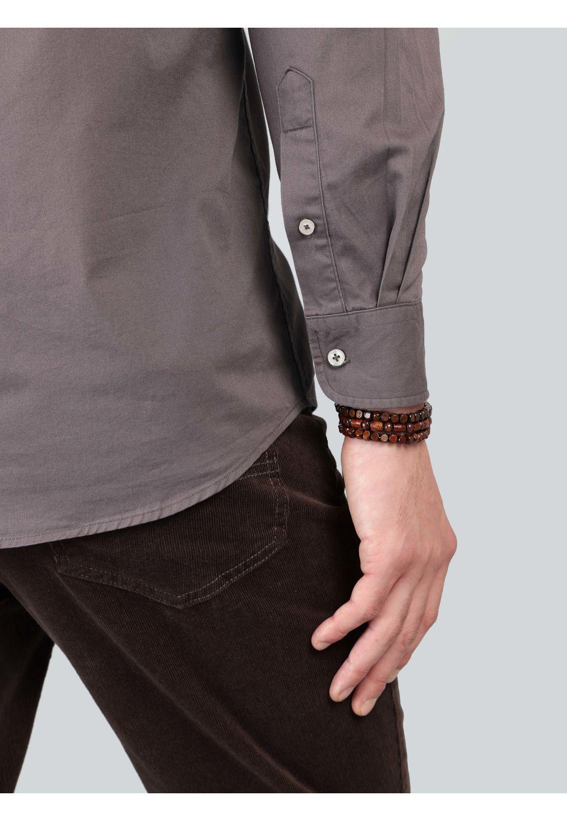 Camisa Lisa Regular Fit Burdeo Arrow CM33040BU-5