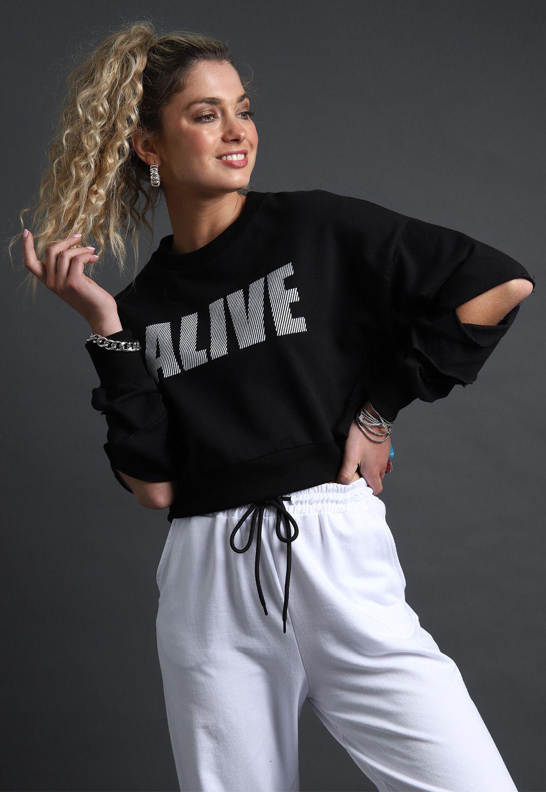 Poleron Manga Larga Mujer Soviet SPL1614NE-1