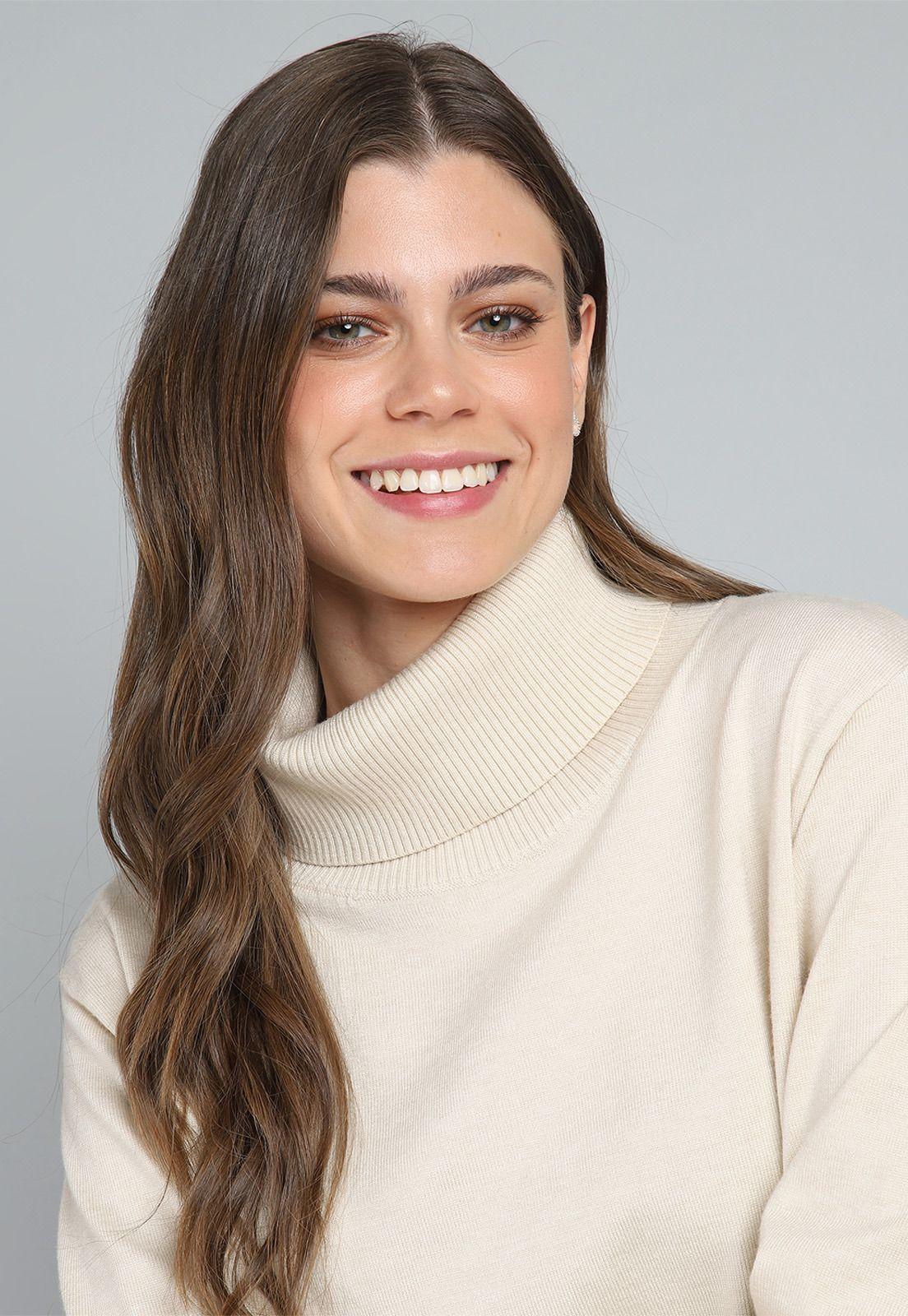 Sweater Largo Cuello Subido Mujer Esprit M000407-2