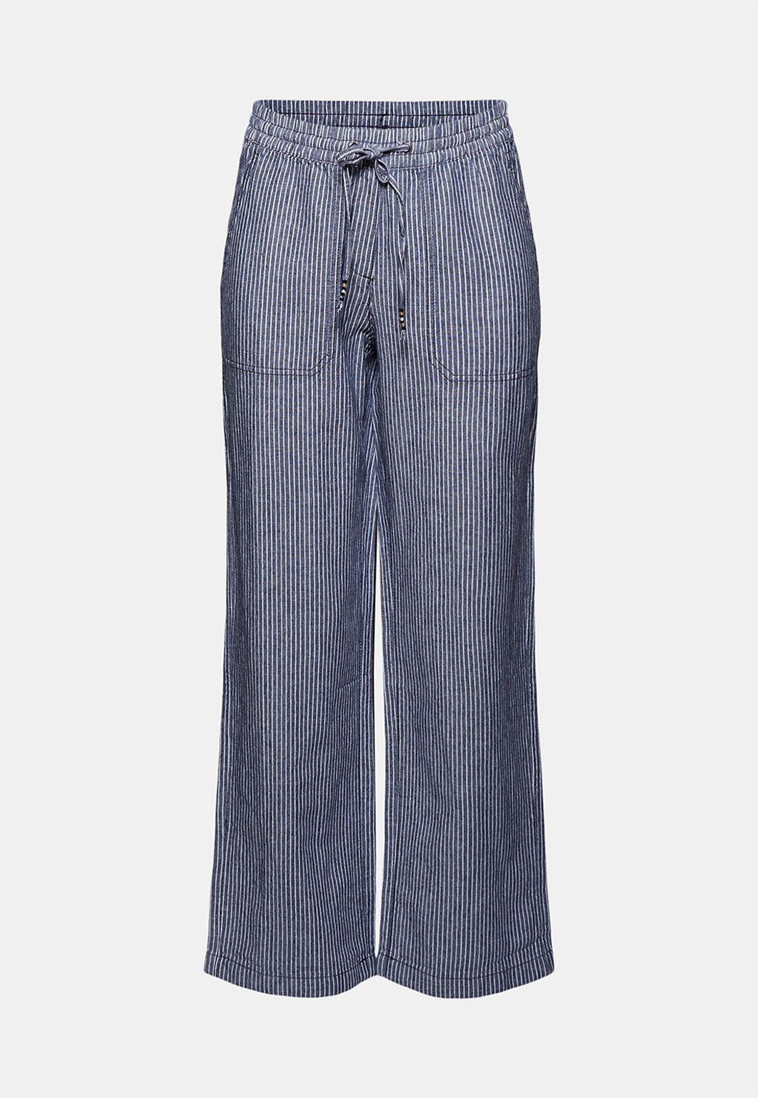 Pantalón Mujer De Lino A Rayas Esprit-3