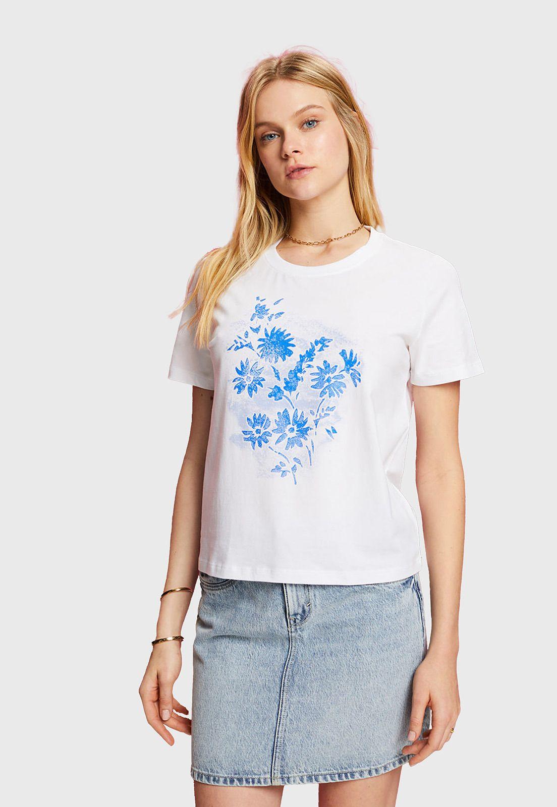 Polera Estampada Mujer Esprit 053CC1K318-0