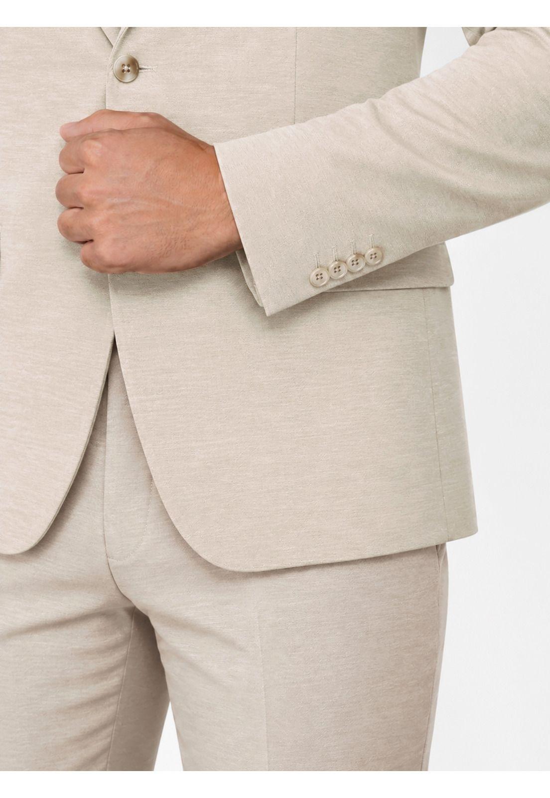 Traje Poli Viscosa Tailored Fit Beige Arrow AM34020BE-5