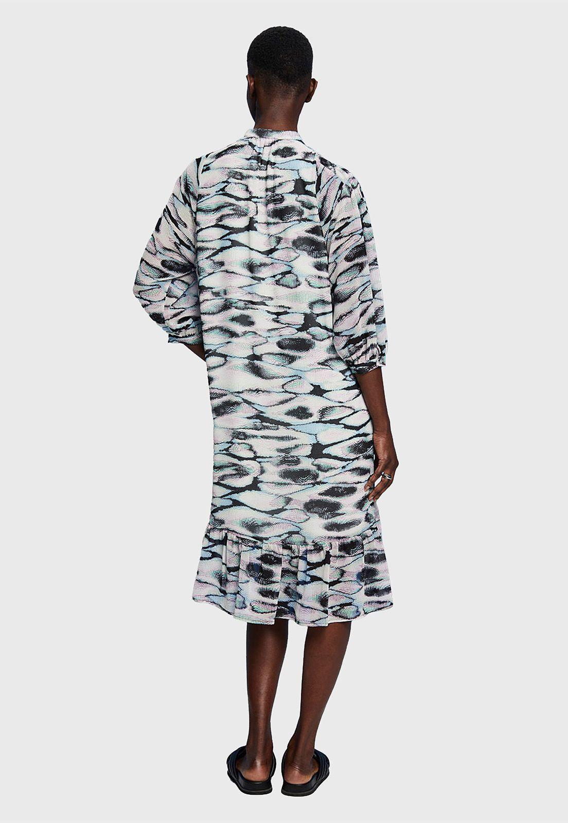 Vestido Midi De Gasa Y Volados Mujer Esprit-1