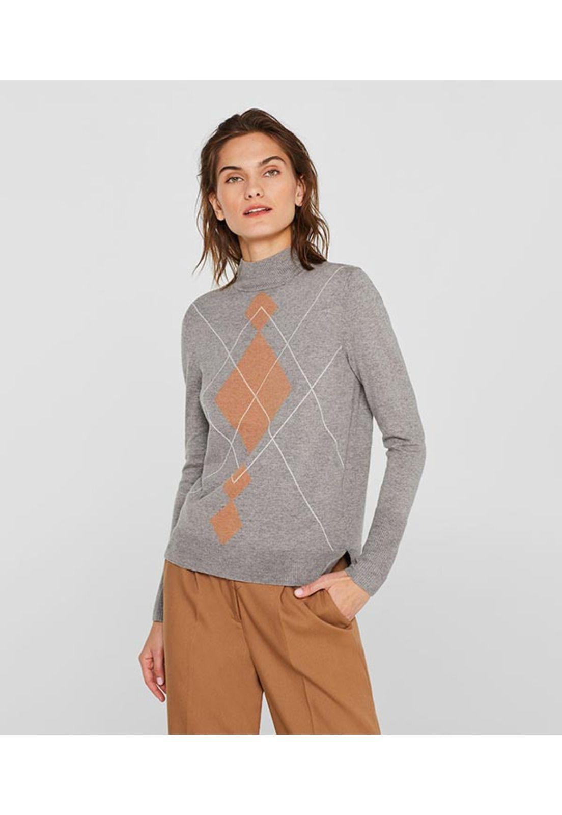 Sweater de rombos con cachemir-0
