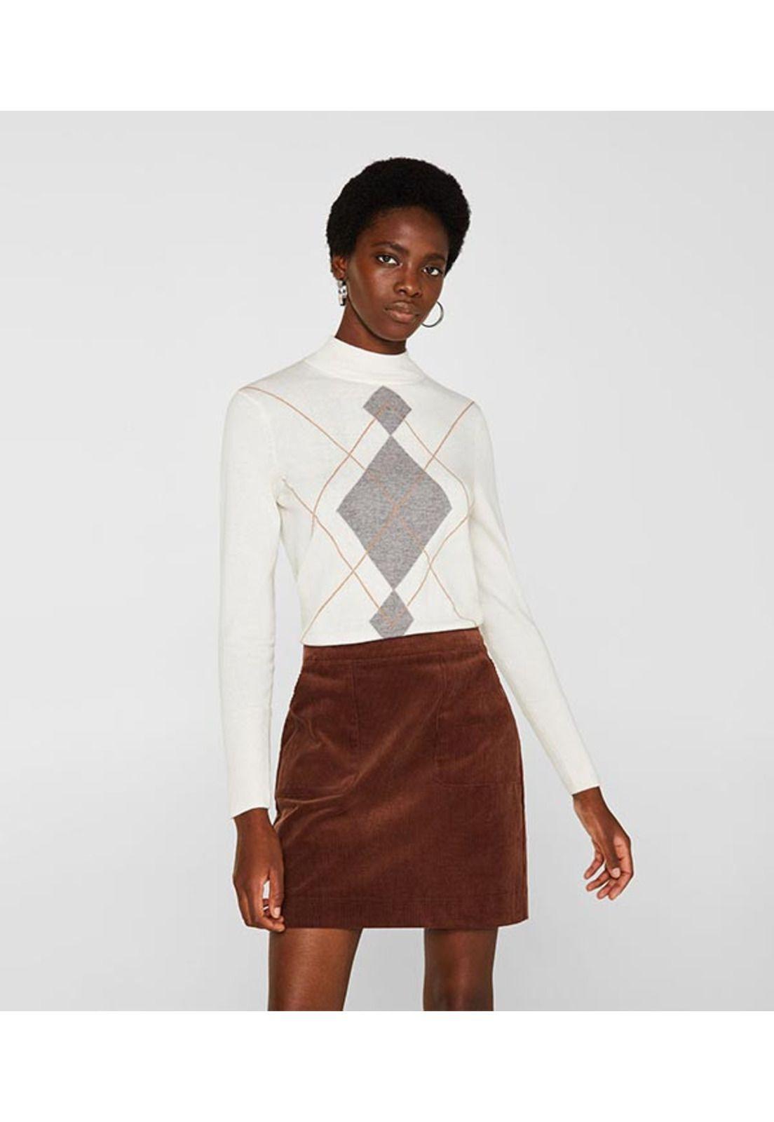 Sweater de rombos con cachemir-0