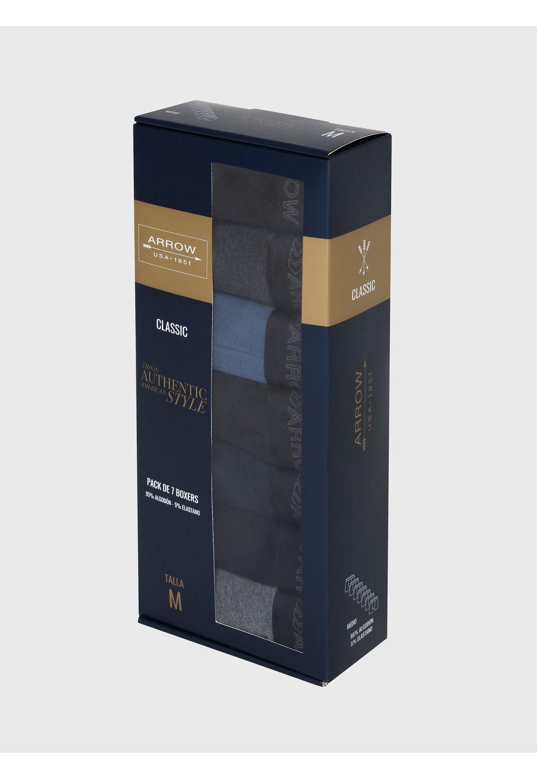 Boxer 7 Unidades Regular Fit Multicolor Arrow BOD7040SU-8
